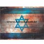 Placa Decorativa Vintage Bandeira de Israel