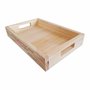 Bandeja Decorativa Personalizada em Madeira de Pinus com Alça Reta e Gravação a Laser ou Impressão UV - 28x43x7cm