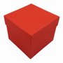 Caixa Para Presentes Quadrada Vermelho - 42