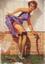 Placa Decorativa Vintage Pin-Up