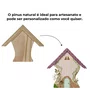 Casinha Chalé Com Telhado Em Madeira Pinus - Ideal para Artesanato, DIY, Decoupage, Presente e Decoração Criativa