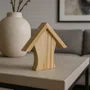 Casinha Chalé Com Telhado Em Madeira Pinus - Ideal para Artesanato, DIY, Decoupage, Presente e Decoração Criativa