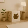 Casinha de Gato Médio e Pequeno em Madeira de Pinus - 35x35x36,8cm