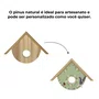 Casinha de Passarinho Com Telhado Em Madeira Pinus - Ideal para Artesanato, DIY, Decoupage, Presente e Decoração Criativa