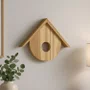 Casinha de Passarinho Com Telhado Em Madeira Pinus - Ideal para Artesanato, DIY, Decoupage, Presente e Decoração Criativa
