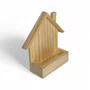Casinha de Passarinho Decorativa em Madeira Pinus com Base para Arranjo de Pequenas Plantas e Flores –  Ideal para Artesanato, DIY, Decoração de Casa e Jardim