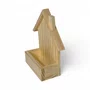 Casinha de Passarinho Decorativa em Madeira Pinus com Base para Arranjo de Pequenas Plantas e Flores –  Ideal para Artesanato, DIY, Decoração de Casa e Jardim