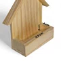 Casinha de Passarinho Decorativa em Madeira Pinus com Base para Arranjo de Pequenas Plantas e Flores –  Ideal para Artesanato, DIY, Decoração de Casa e Jardim