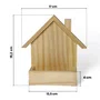 Casinha de Passarinho Decorativa em Madeira Pinus com Base para Arranjo de Pequenas Plantas e Flores –  Ideal para Artesanato, DIY, Decoração de Casa e Jardim