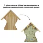 Casinha Torta Com Telhado Em Madeira Pinus - Ideal para Artesanato, DIY, Decoupage, Presente e Decoração Criativa