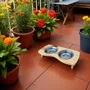 Comedouro Duplo Com Tigelas Em Inox Para Cachorro E Gato