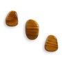 Conjunto 3 Ganchos Cabideiros Penduradores Dots Orgânicos De Madeira Pinus