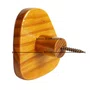 Conjunto 3 Ganchos Cabideiros Penduradores Dots Orgânicos De Madeira Pinus