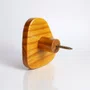 Conjunto 3 Ganchos Cabideiros Penduradores Dots Orgânicos De Madeira Pinus
