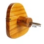 Conjunto 3 Ganchos Cabideiros Penduradores Dots Orgânicos De Madeira Pinus