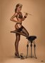 Placa Decorativa Vintage Pin-Up