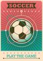 Placa Decorativa Soccer Play The Game