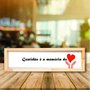 Quadro Mensagem Gratidão é a Memória do Coração