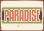 Placa Decorativa Vintage Paradise