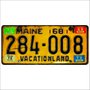 Placa Decorativa Vintage de Carro em Mdf - Maine Vacationland