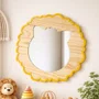 Espelho Decorativo Infantil Leão Em Madeira Pinus
