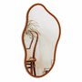 Espelho Orgânico Decorativo Médio Moderno Lapidado e MDF Laqueado Para Quarto - 44x84cm