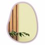 Espelho Orgânico Grande Decorativo Para Sala Quarto Moderno Com MDF Laqueado - 64x84cm