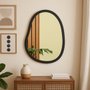Espelho Orgânico Grande Decorativo Para Sala Quarto Moderno Com MDF Laqueado - 64x84cm