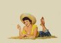 Placa Decorativa Vintage Pin-Up