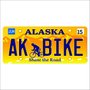 Placa Decorativa Vintage de Carro em Mdf - Alaska Ak Bike Share The Road
