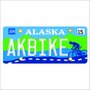 Placa Decorativa Vintage de Carro em Mdf - Alaska Ak Bike Share The Road