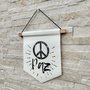 Flâmula Decorativa Símbolo Da Paz Em Canvas K3096