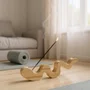 Incensário de Madeira Pinus Suporte para Incenso Estilo Minimalista - Decoração Zen, Aromaterapia, Boho