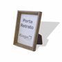 Kit 10 Porta Retratos 10x15cm com Moldura Chanfrada e Vidro Mais Fundo com Suporte - 1,5x2