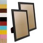 Kit 10 Porta Retratos 15x21cm com Moldura Lisa Revestida e PVC Mais Fundo com Suporte - 2x1