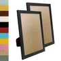 Kit 10 Porta Retratos 15x21cm com Moldura Lisa Revestida e PVC Mais Fundo com Suporte - 2x1