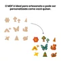 Kit 11 Apliques Formas Estilo Floresta Em MDF - Borboleta, Raposa, Árvore, Abelha, Colmeia, Cogumelo, Flor, Animais, Decoração Natural, DIY