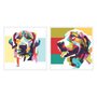 Kit 2 Quadros Cachorros Pop Art Colorido