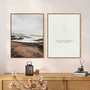 Kit 2 Quadros Em Tela Canvas Frase E Paisagem Praia Estilo Japandi