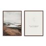 Kit 2 Quadros Em Tela Canvas Frase E Paisagem Praia Estilo Japandi