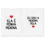 Kit 2 Quadros em Telas Canvas Ela é Minha Menina e Eu Sou a Menina Dela