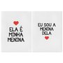 Kit 2 Quadros em Telas Canvas Ela é Minha Menina e Eu Sou a Menina Dela