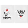 Kit 2 Quadros em Telas Canvas Ele é Meu Menino e Eu Sou o Menino Dele