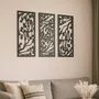 Kit 3 Painéis Folhagens Decorativas em Mdf 3mm Vazado - Laqueado