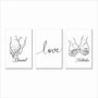 Kit 3 Placas Decorativas com o Nome do Casal Personalizado