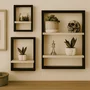 Kit 3 Prateleiras Quadro Nicho Flutuante Decorativa de Parede - Tamanhos Variados