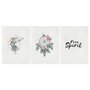 Kit 3 Quadros em Telas Canvas Frase "Free Spirit" Boho Style