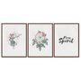 Kit 3 Quadros em Telas Canvas Frase "Free Spirit" Boho Style