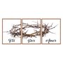 Kit 3 Quadros Foi Por Amor Coroa de Espinhos de Jesus