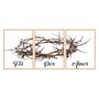 Kit 3 Quadros Foi Por Amor Coroa de Espinhos de Jesus